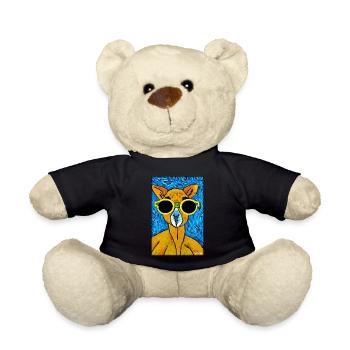Känguru Sonnenbrille Zoo Tiere Natur Wildtier Zoo - Teddy - Schwarz - Vorne