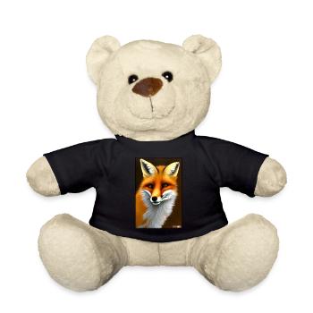 Fuchs Tierwelt Waldtier Tiere Wildnis - Teddy - Schwarz - Vorne