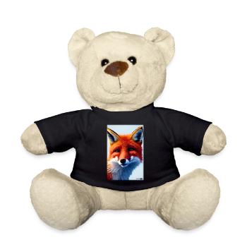 Fuchs Tierwelt Waldtier Tiere Wildnis - Teddy - Schwarz - Vorne