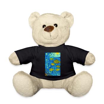 Marine Life Underwater World Fish Sea Animal Lake - Teddy Bear - black - Front