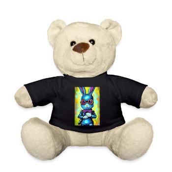Easter Easter Cyber Future Sci-Fi Animal - Teddy Bear - black - Front