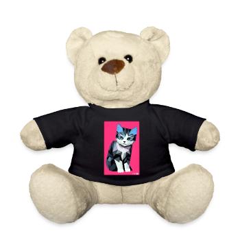Cat Cat Polygon Animal House Tiger Pet - Teddy Bear - black - Front