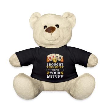 Casino Ace of Spades - Teddy Bear - black - Front