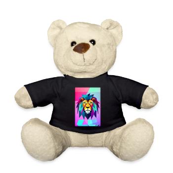 Leo Polygon Arc-en-ciel coloré sauvage Faune sauvage - Nounours - noir - Devant