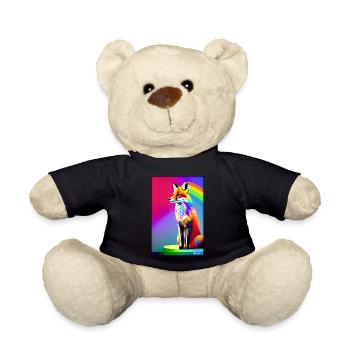 Fox Polygon Forest Dwellers Forest Animal Wilderness Animal - Teddy Bear - black - Front