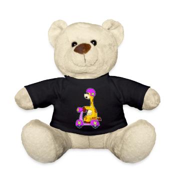 Giraffe Scooter - Teddy Bear - black - Front