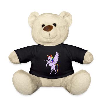 Unicorn - Teddy Bear - black - Front