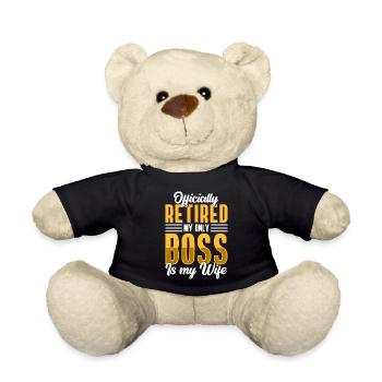 Pensioner Grandpa Pension Retirement - Teddy Bear - black - Front