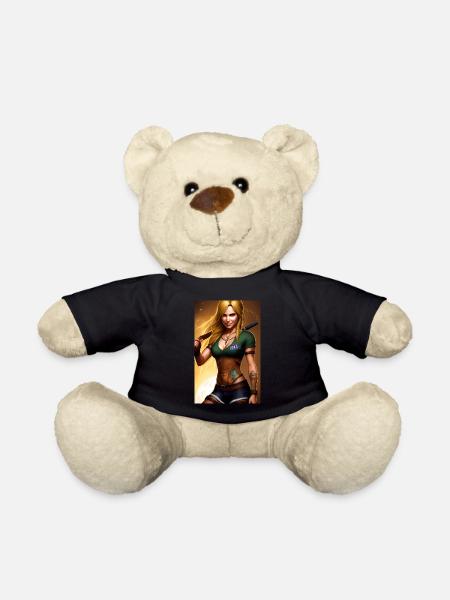 trendy girl - danger - Teddy - Schwarz