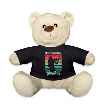 Straßenmusiker Professioneller Straßenmusiker Geige Retro Musiker - Teddy - Schwarz - Vorne