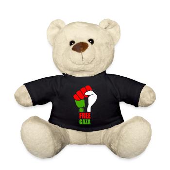 Save gaza - Teddy Bear - black - Front