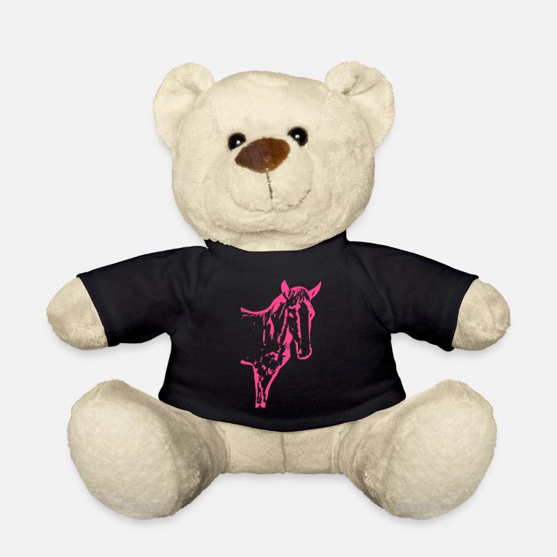 Pferd rosa pink, Fohlen - Teddy - Schwarz