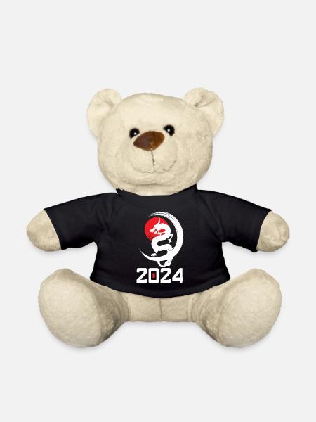 Drache 2024 Chinesisches Neujahr Jahr des Drachen - Teddy - Schwarz