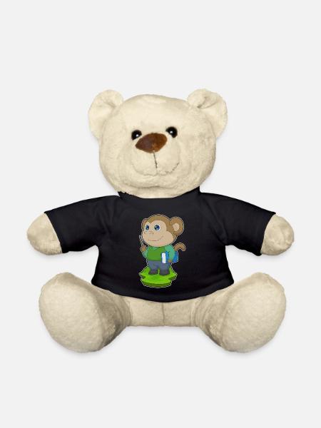 Affe Lehrer Buch Schule - Teddy - Schwarz