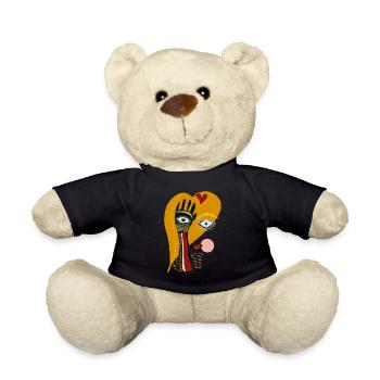 Mund Nase Augen Hand - Teddy - Schwarz - Vorne
