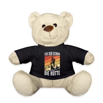 Mountain hut Mountaineer Climbing Nature Alps Berglie - Teddy Bear - black - Front