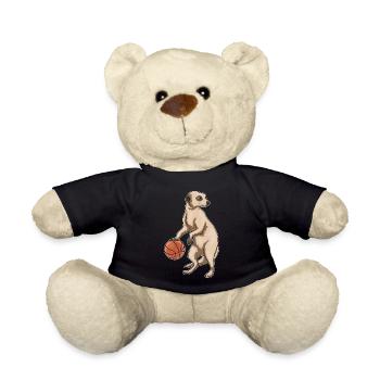 Erdmännchen Basketballspieler Basketball - Teddy - Schwarz - Vorne