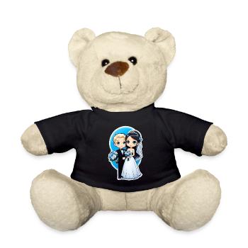 Just Married - For Wedding - Teddy Bear - black - Front