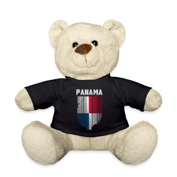 Drapeau panaméen, fierté panaméenne - Nounours - noir - Devant