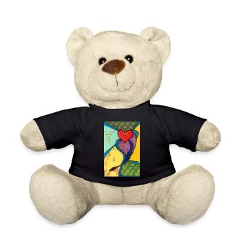 Heart - Teddy Bear - black - Front