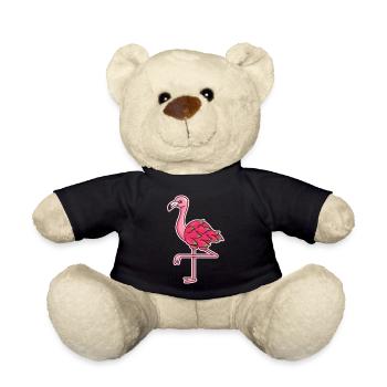 Flamingo Dragon Fruit Design for - Teddy Bear - black - Front