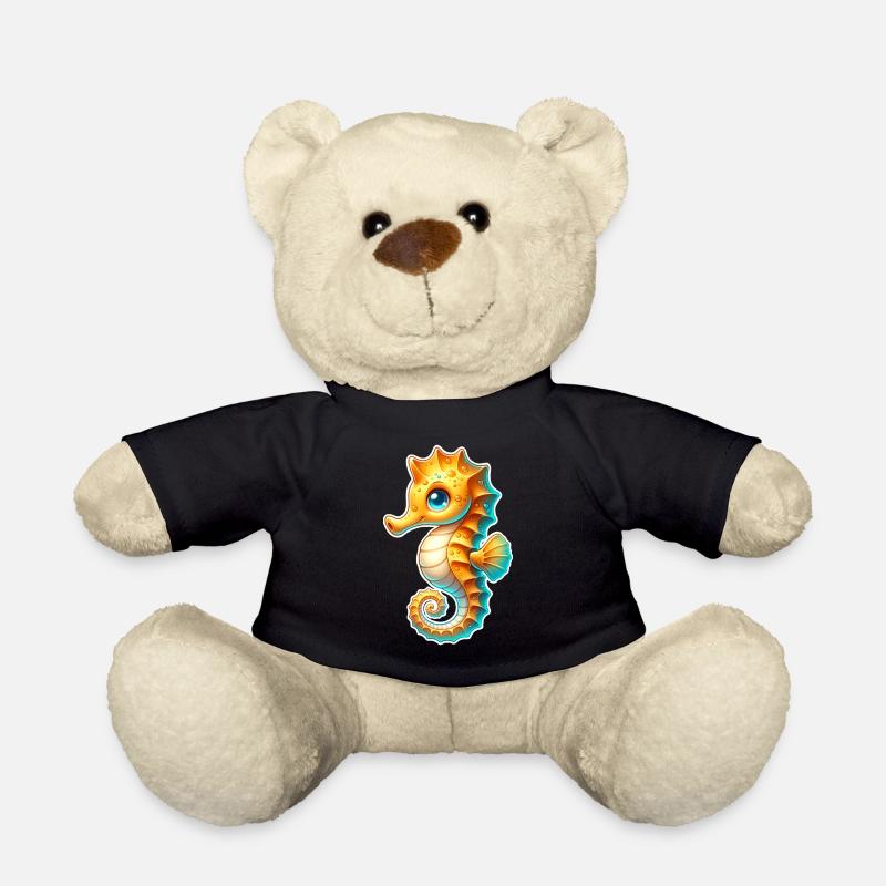 Seepferd Seepferdchen - Teddy - Schwarz