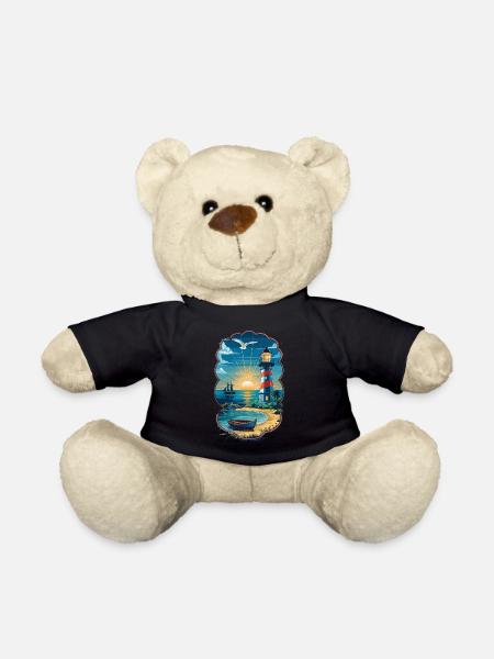 Leuchtturm Ostsee Nordsee - Teddy - Schwarz