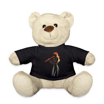 Croquis de joueur de flûte vintage - Nounours - noir - Devant
