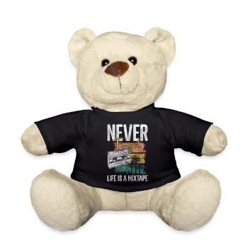 Cassette Radio 80s Vintage Childhood - Teddy Bear - black - Front
