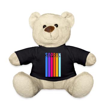 Chor - Sopran Retro Streifen - Teddy - Schwarz - Vorne