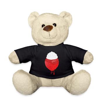 Fraise à la crème – Un design délicieux pour l’été - Nounours - noir - Devant