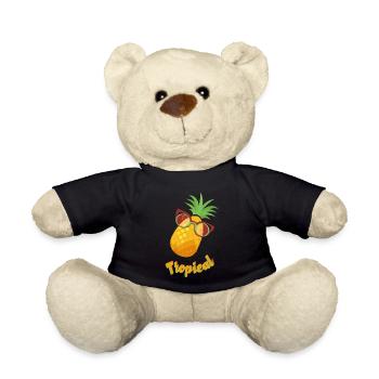 Ananas tropical avec lunettes de soleil - Nounours - noir - Devant