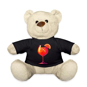 Party Spritz Glas Geschenkidee - Teddy - Schwarz - Vorne