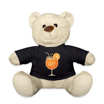 Party Spritz Glas Geschenkidee - Teddy - Schwarz - Vorne