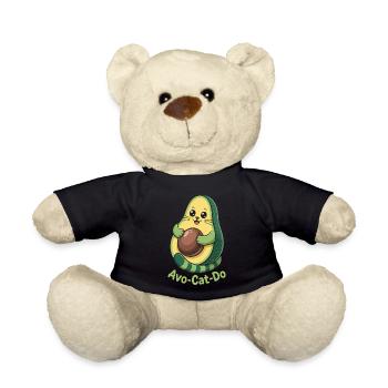 Avo-Cat-Do - T-shirt Avocat Chat Drôle - Nounours - noir - Devant