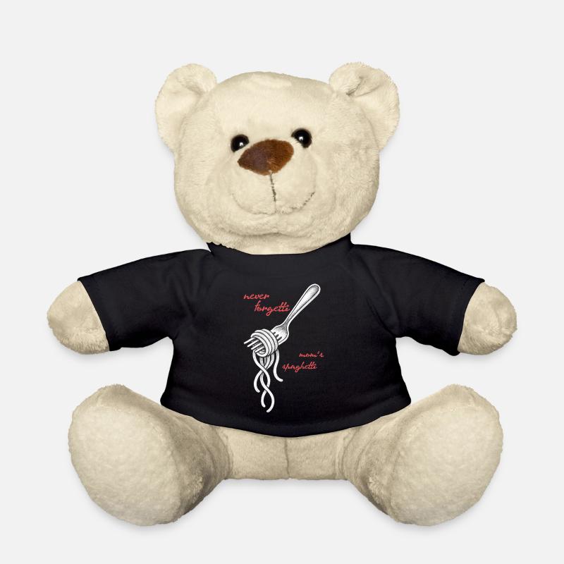 Never Forgetti Spaghetti Fork Drawing - Teddy Bear - black