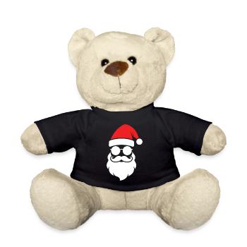 Cooler Xmas Santa Look - Teddy - Schwarz - Vorne