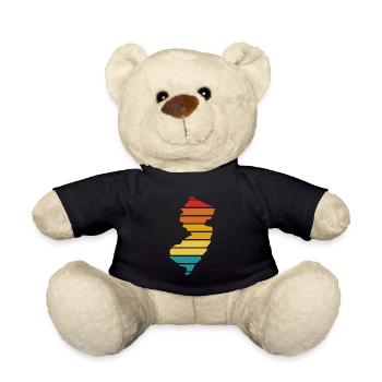 New Jersey - United States of America - Stripes - Teddy Bear - black - Front