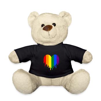 Dropping LGBT Gay Pride Heart Gay Pride - Teddy Bear - black - Front