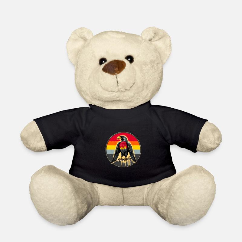 Adler mit deutschland Farben - Teddy - Schwarz