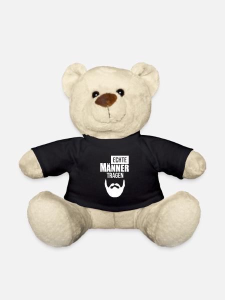 echte maenner tragen bart - Teddy - Schwarz