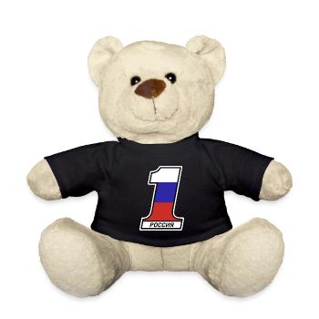 1 maillot de l'équipe de Russie de football - Nounours - noir - Devant