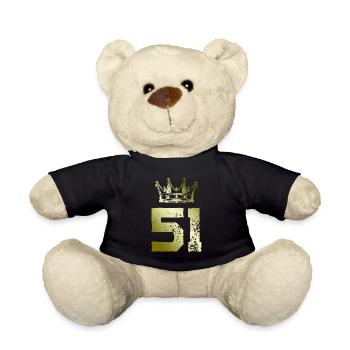 51 Zahl Krone - Teddy - Schwarz - Vorne