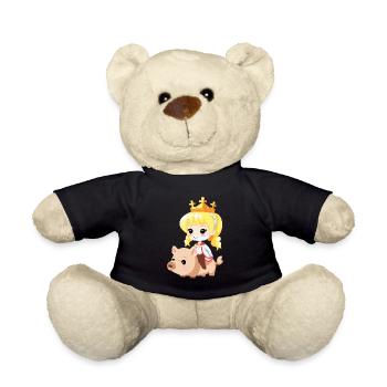 Prinzessin Schwein Märchen - Teddy - Schwarz - Vorne