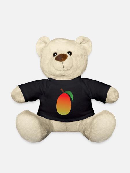 Mango Frucht Orange Obst Fruit - Teddy - Schwarz