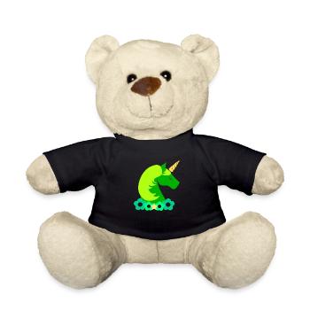 licorne verte - Nounours - noir - Devant