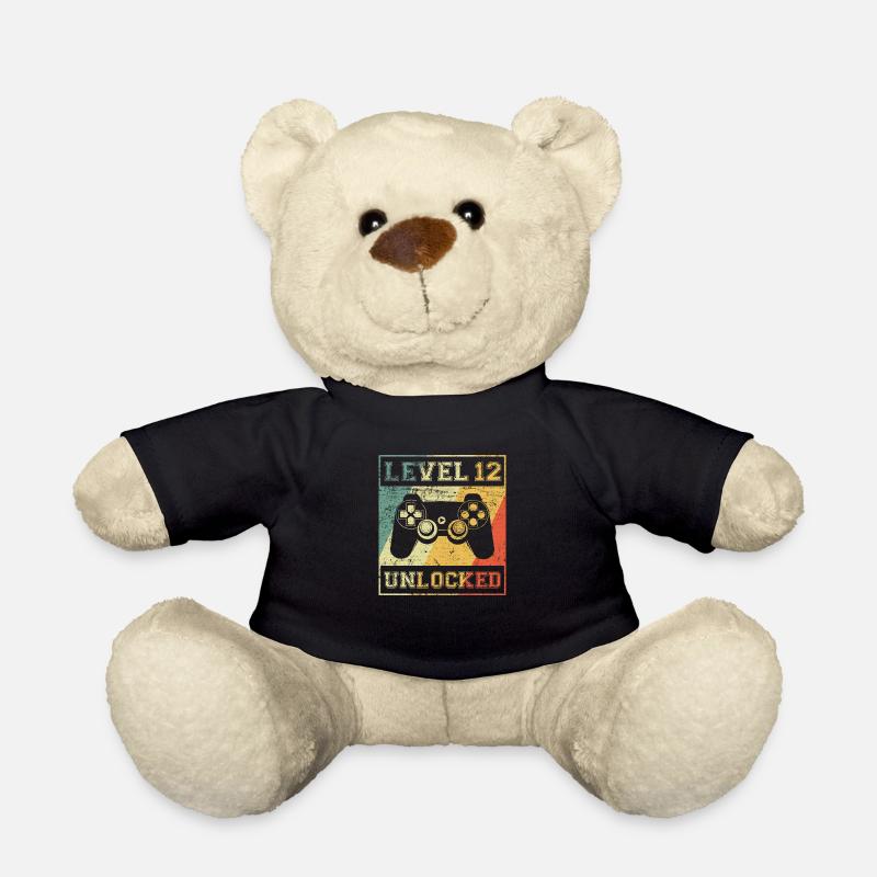 Level 12 Unlocked 12. Geburtstag - Teddy - Schwarz