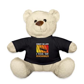 Sorry I ́m late I took the Rhombus - Teddy Bear - black - Front