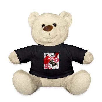 Canada, maple leaf. - Teddy Bear - black - Front