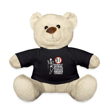 51.Geburtstag - Teddy - Schwarz - Vorne